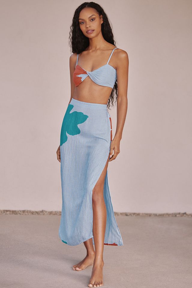 Celandine Linen Blend Bandeau Crop Top #3
