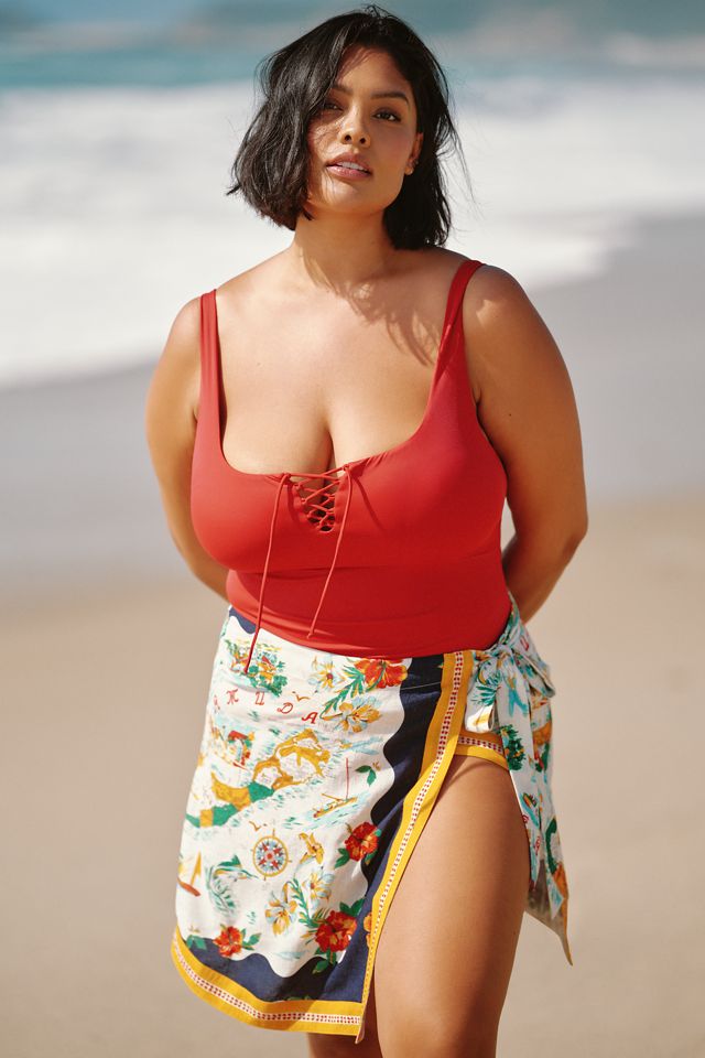 Celandine Linen Blend Wrap Mini Skirt #3