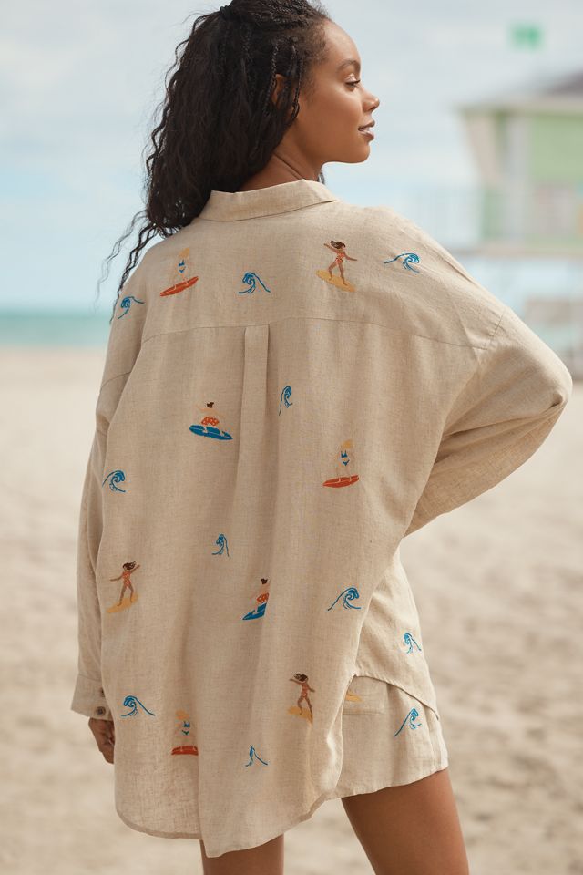 Celandine Relaxed Linen Blend Buttondown Shirt #2