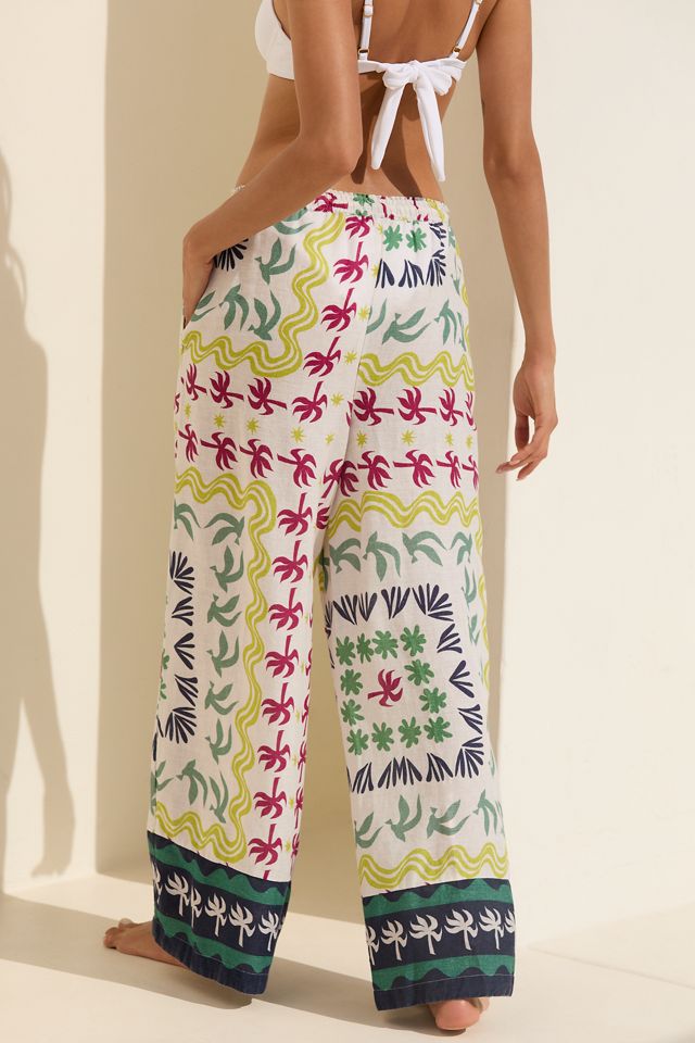 Daniella Manini x Celandine Linen Blend Wide-Leg Pull-On Pants #2