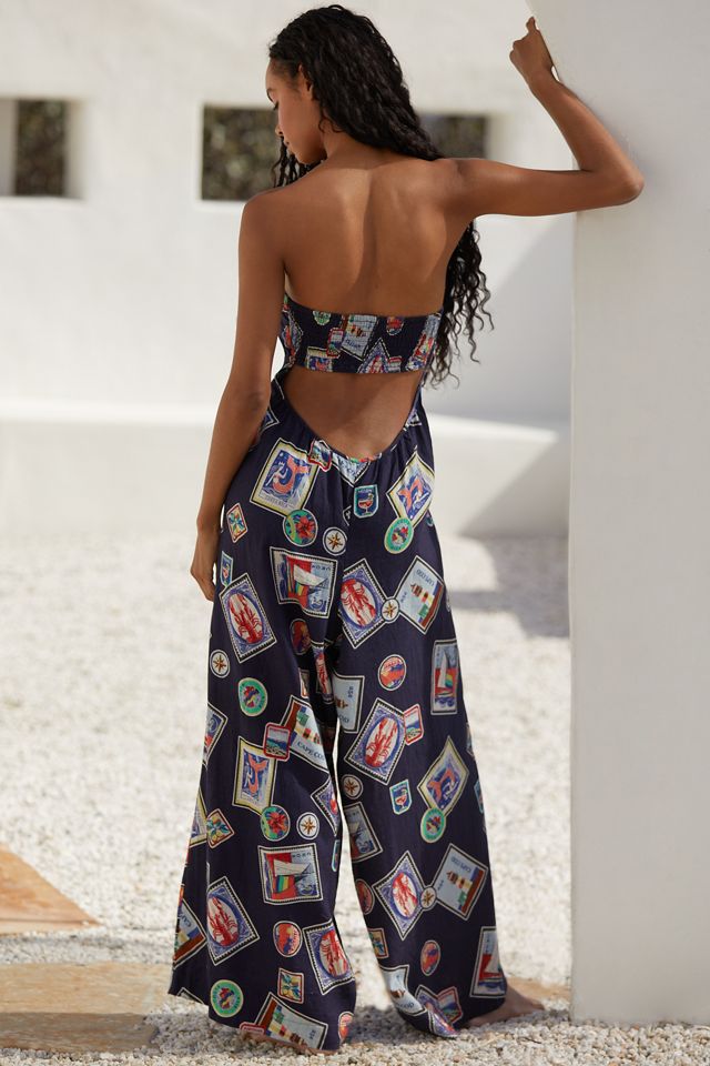 Celandine Linen Blend Strapless Jumpsuit #2