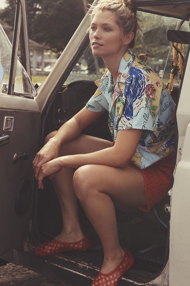 Celandine Cotton Short-Sleeve Buttondown Shirt #2