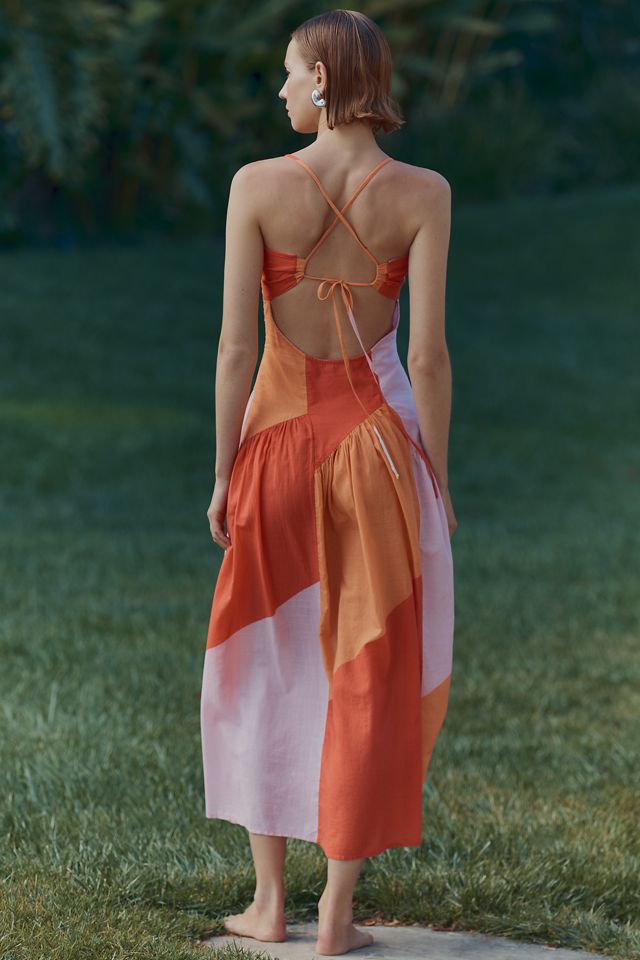Celandine Sleeveless Drop-Waist Midi Dress #1