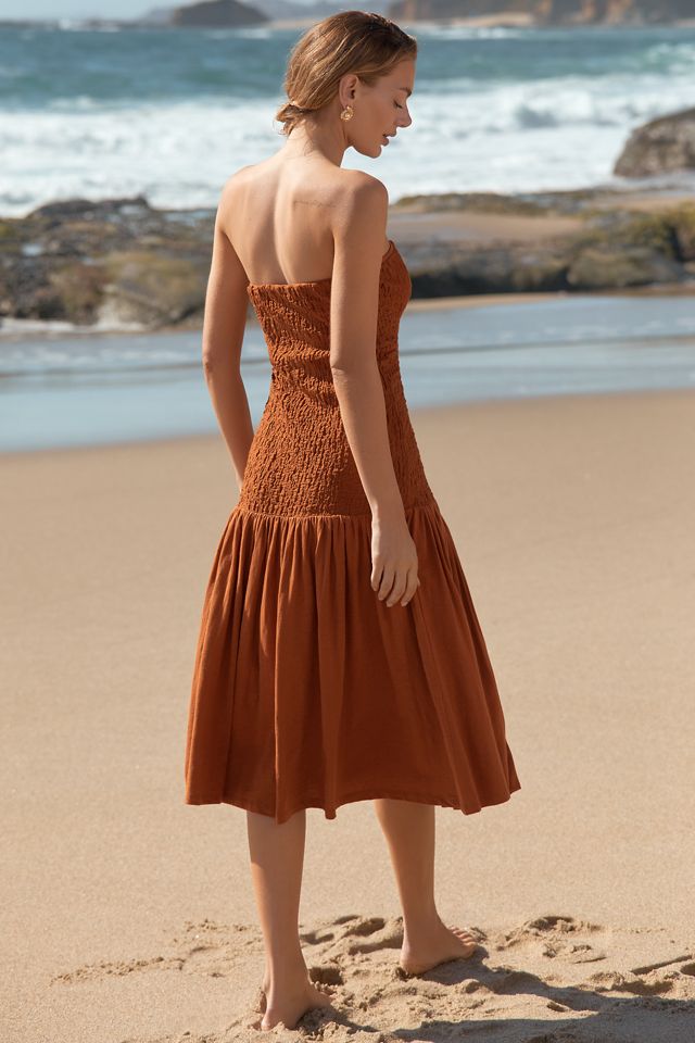 Celandine Strapless Popcorn Midi Dress #2