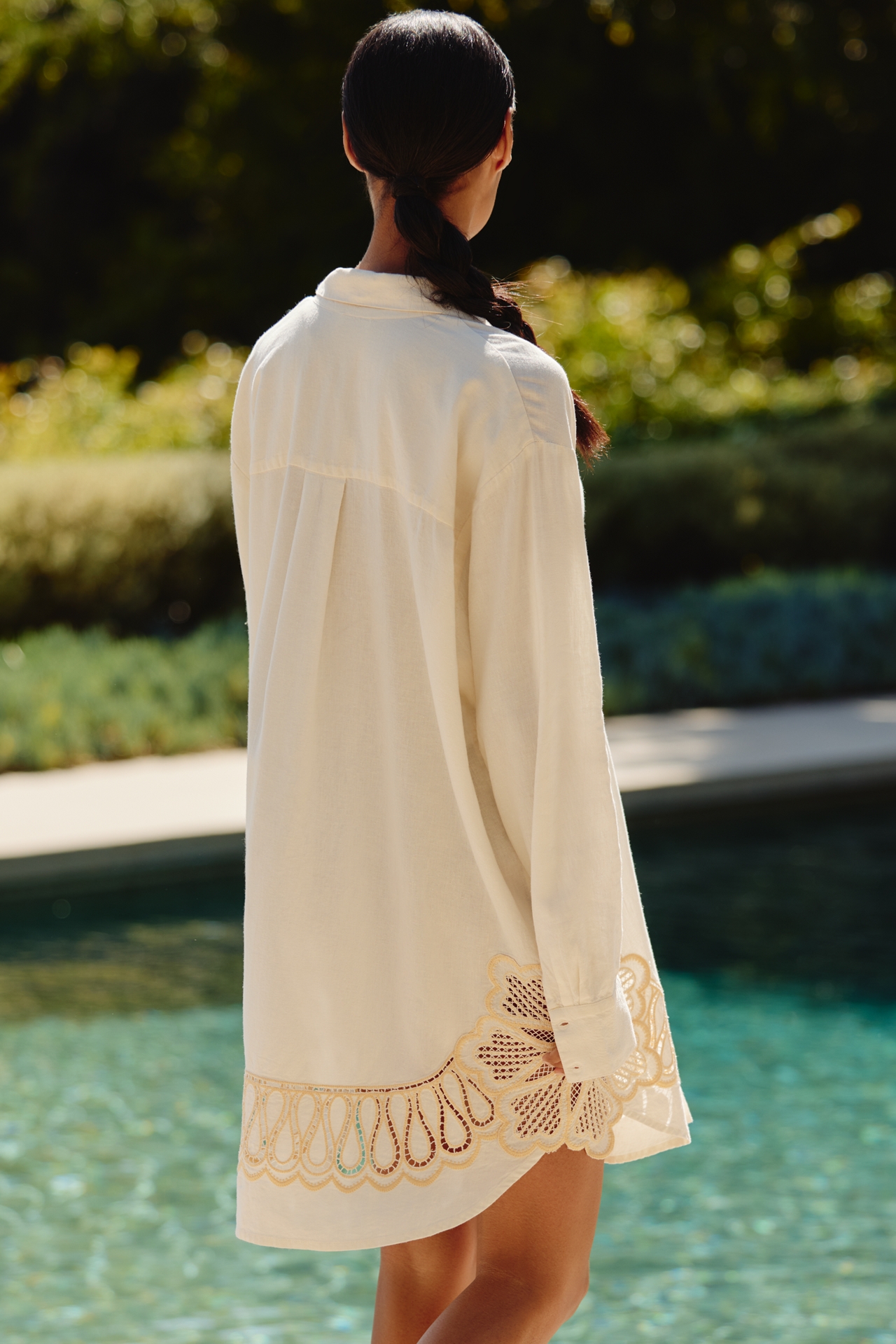 Celandine Embroidered Linen Blend Cover-Up