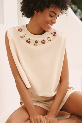 Celandine Coney Icon Embroidered Muscle Tee Sweatshirt