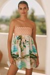 Celandine Strapless Patterned Bubble Mini Dress