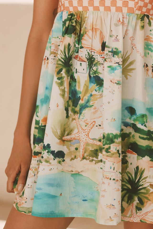 Celandine Strapless Patterned Bubble Mini Dress #2