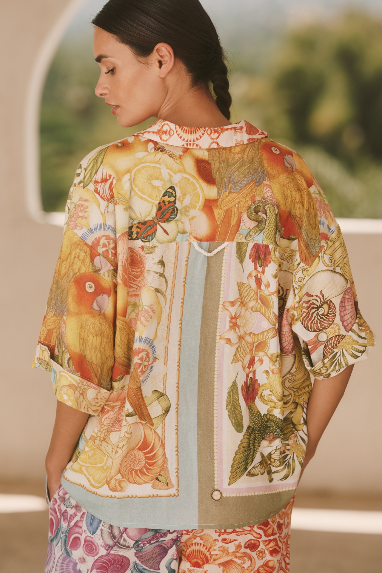 Emily Carter x Celandine Printed Linen Blend Shirt