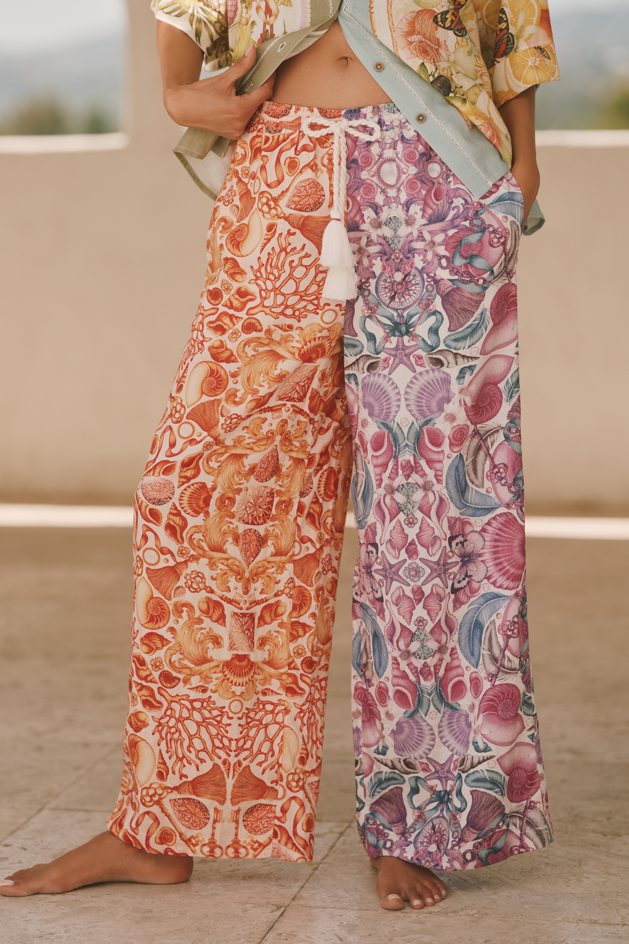 Emily Carter x Celandine Printed Linen Blend Pants