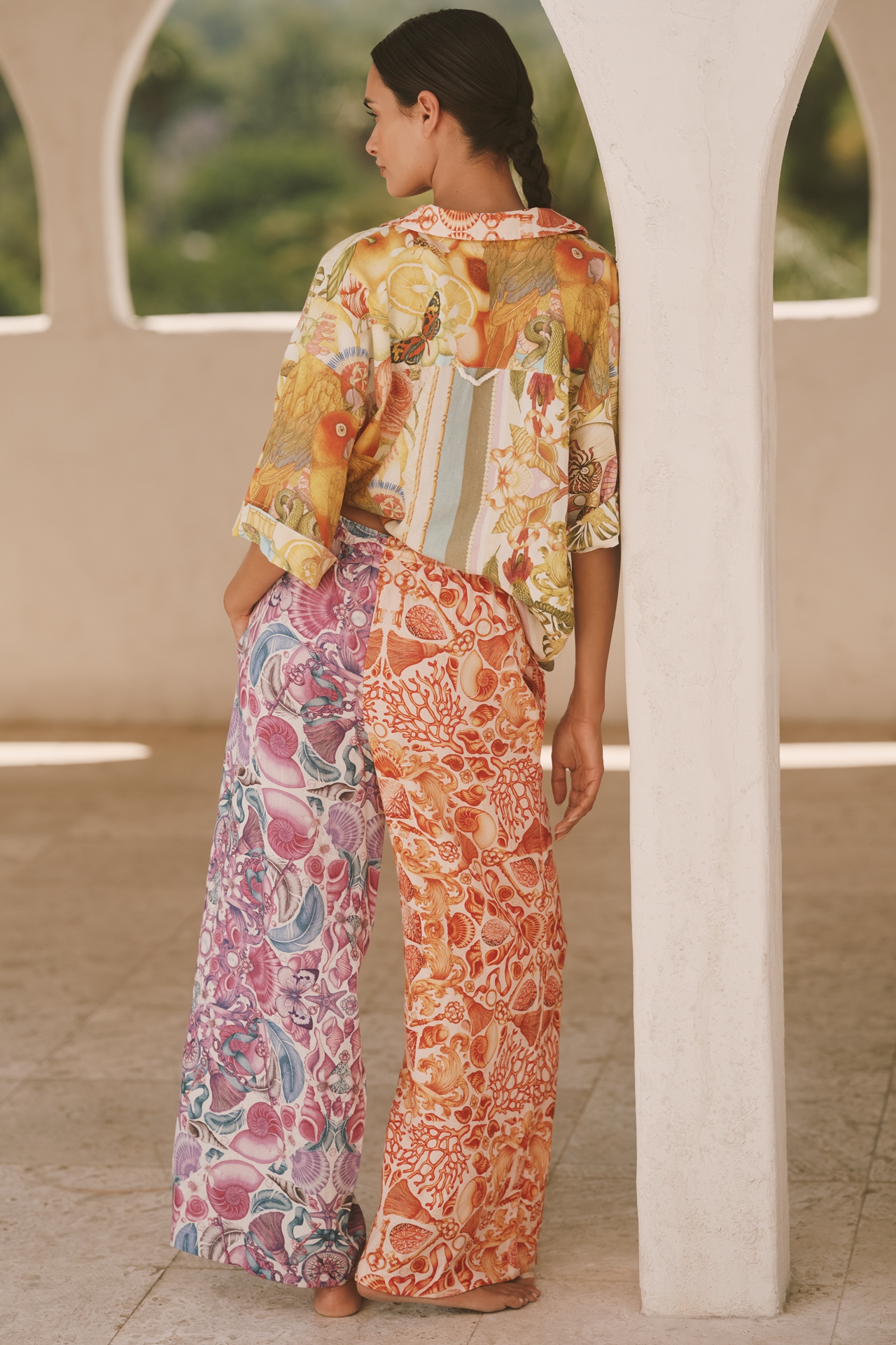 Emily Carter x Celandine Printed Linen Blend Pants
