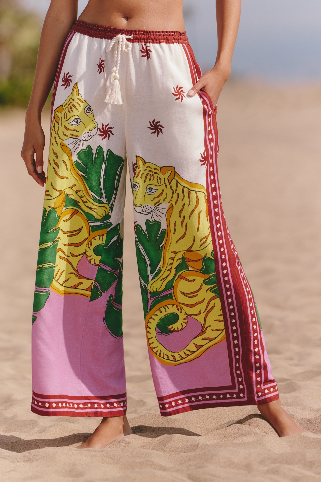 Celandine Linen Blend Wide-Leg Pants