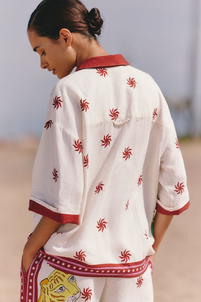 Celandine Linen Blend Buttondown Shirt #1