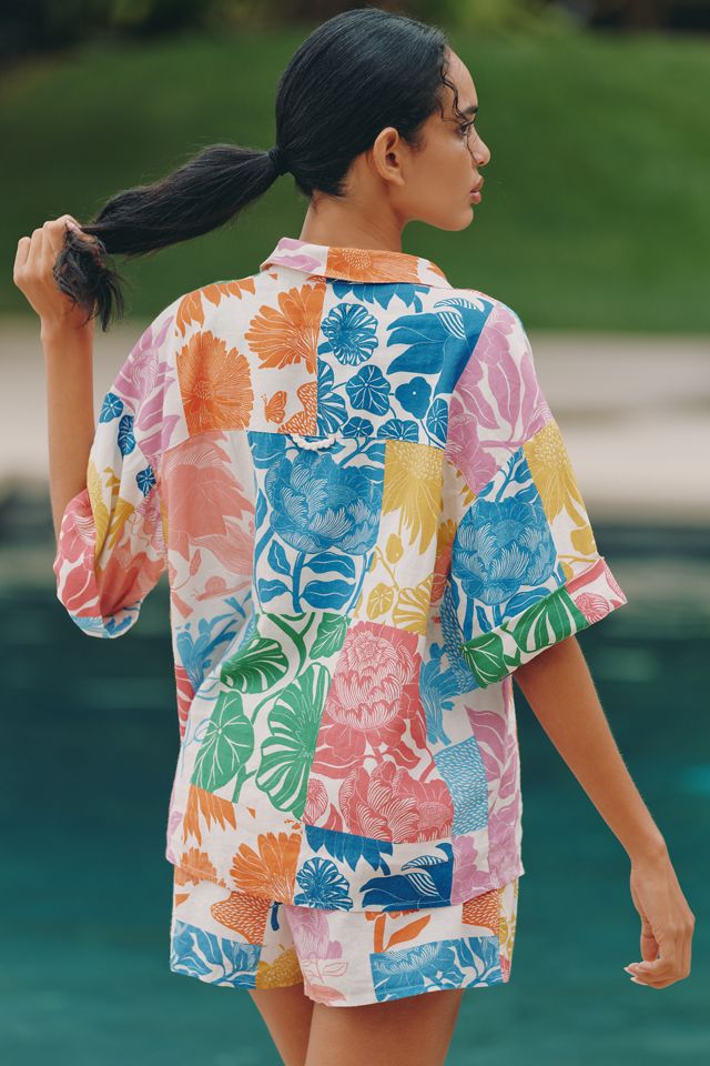 Chemise boutonnée en mélange de lin Celandine x Grace Gillespie #1