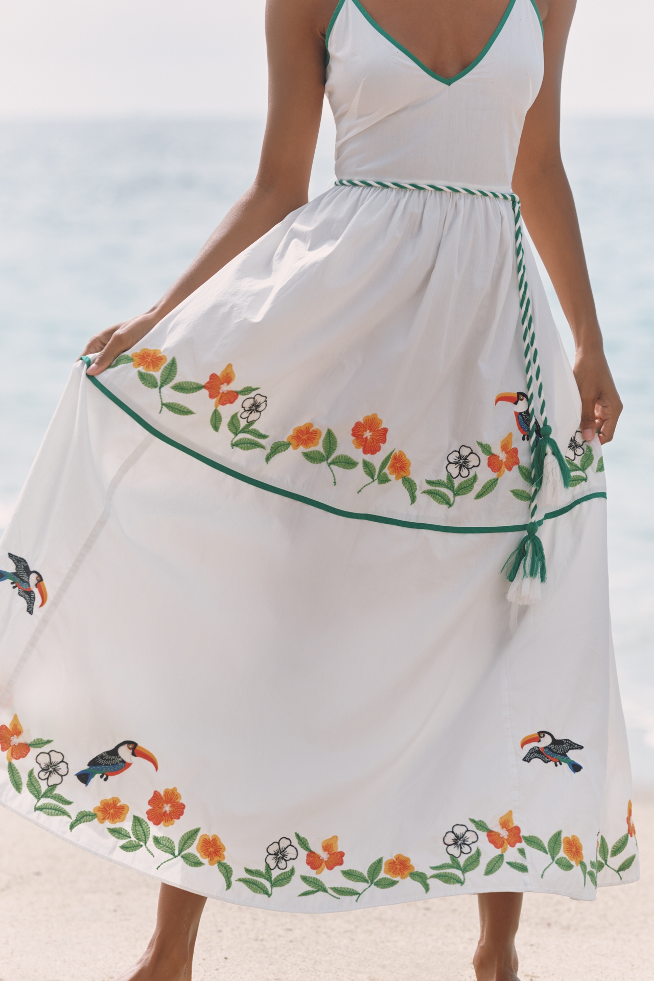 Celandine Embroidered Midi Dress
