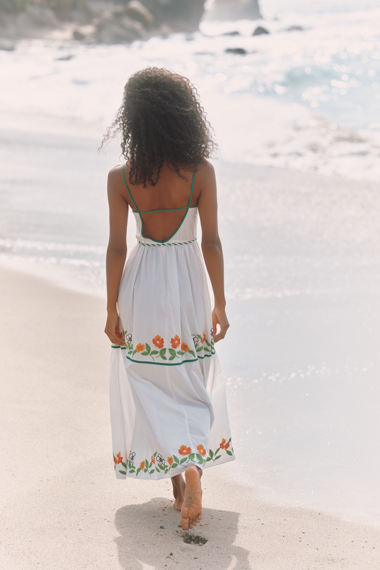 Celandine Embroidered Midi Dress