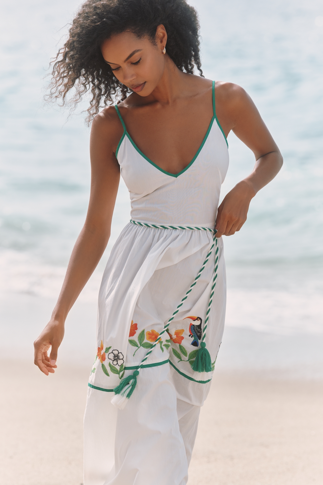 Celandine Embroidered Midi Dress