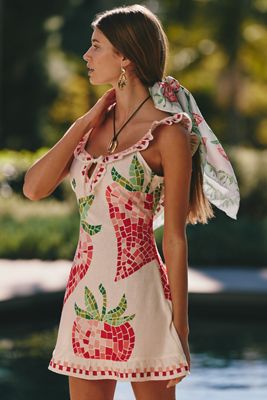 The Fleur Strapless Maxi Slip Dress: Linen Edition | Anthropologie