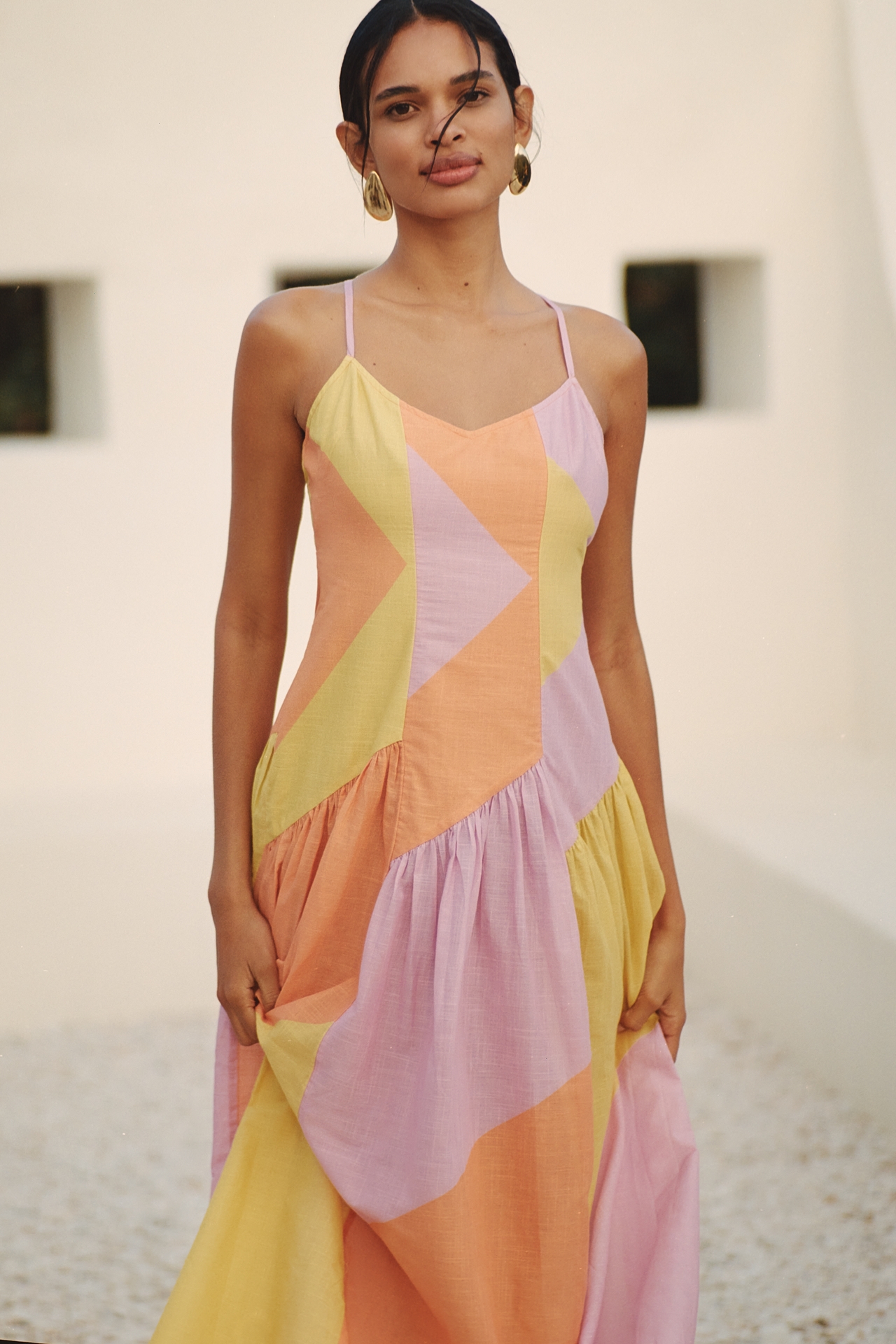 Celandine Cotton A-Line Midi Dress