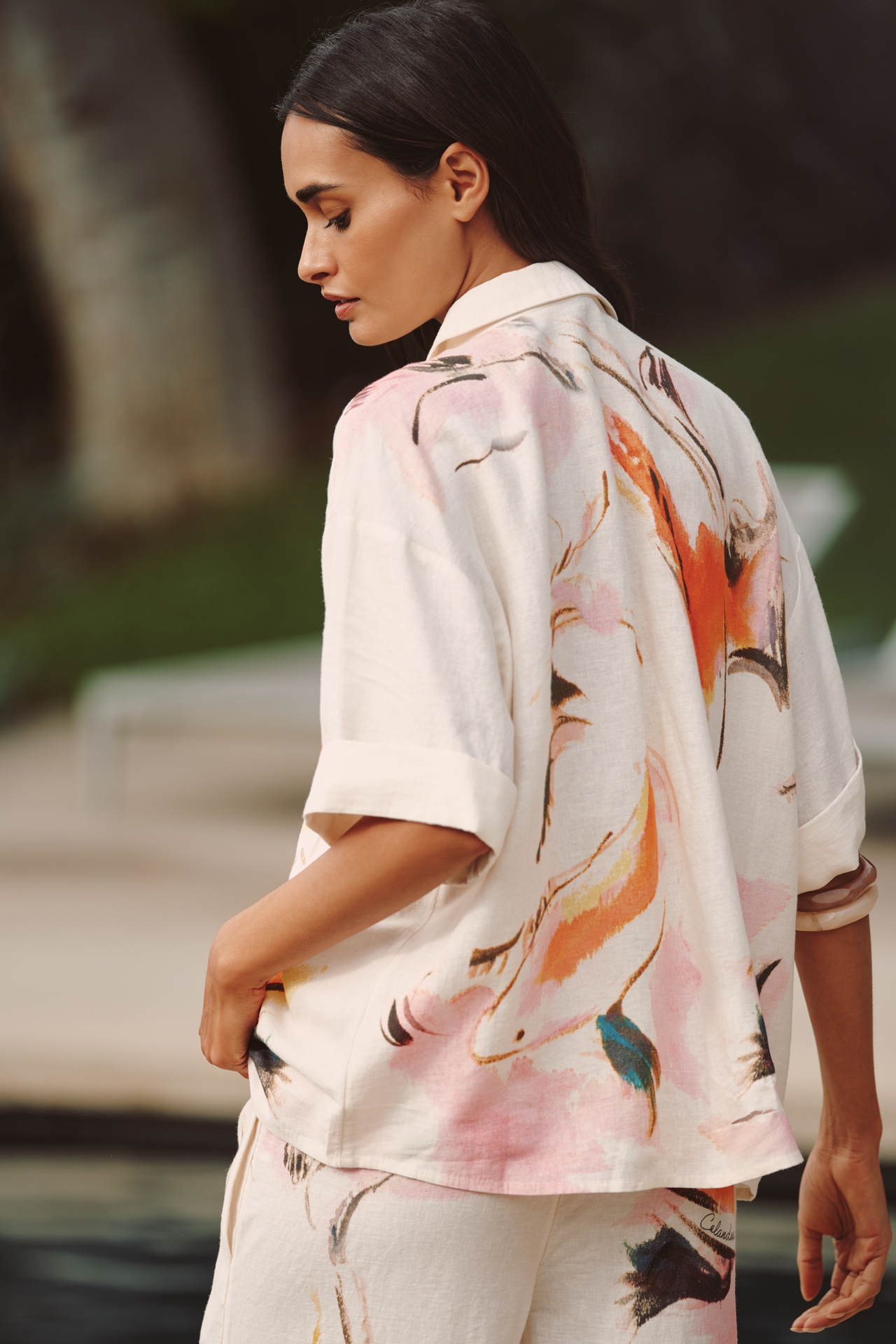 Celandine Linen Blend Buttondown Shirt