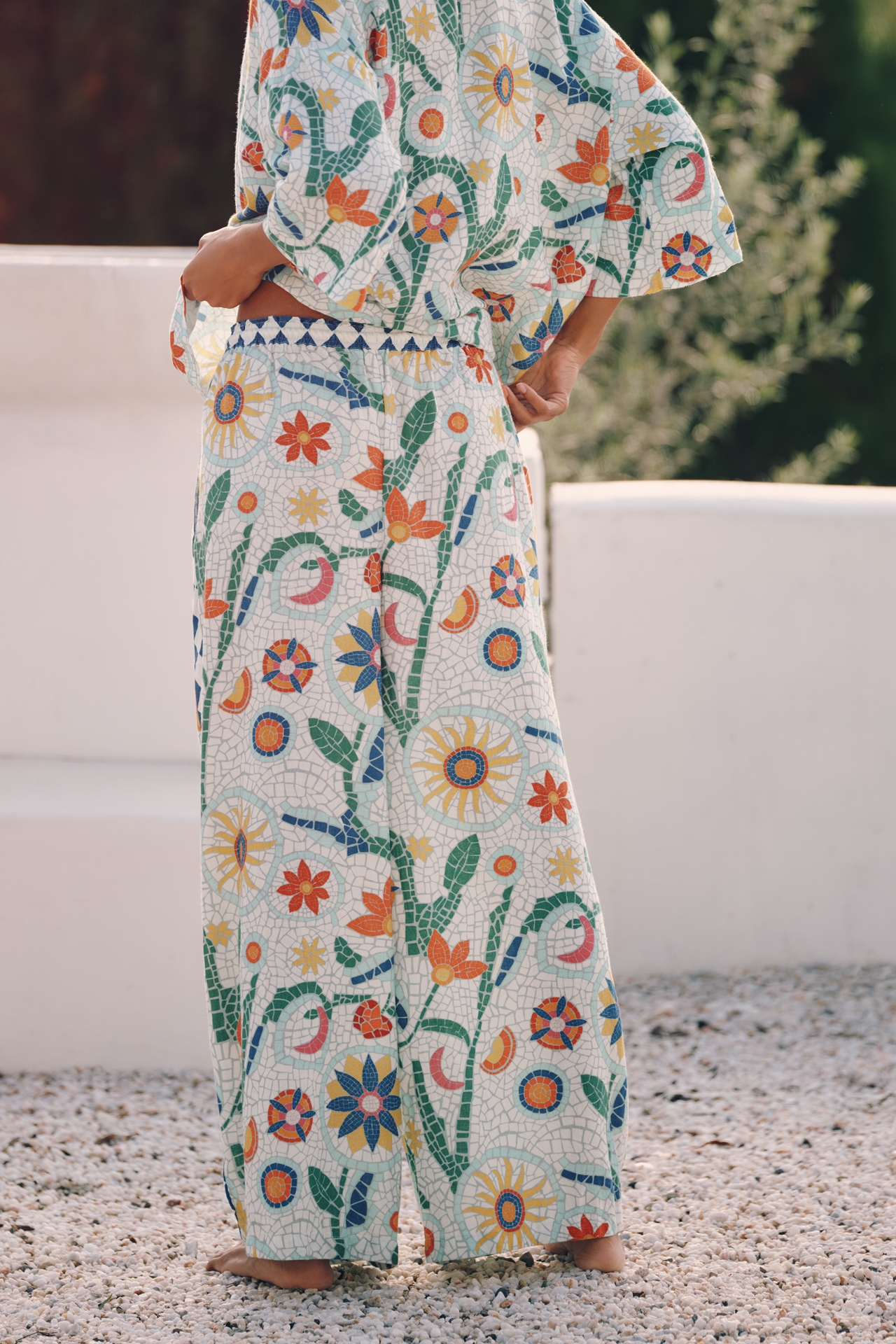 Celandine Linen Wide-Leg Pull-On Pants