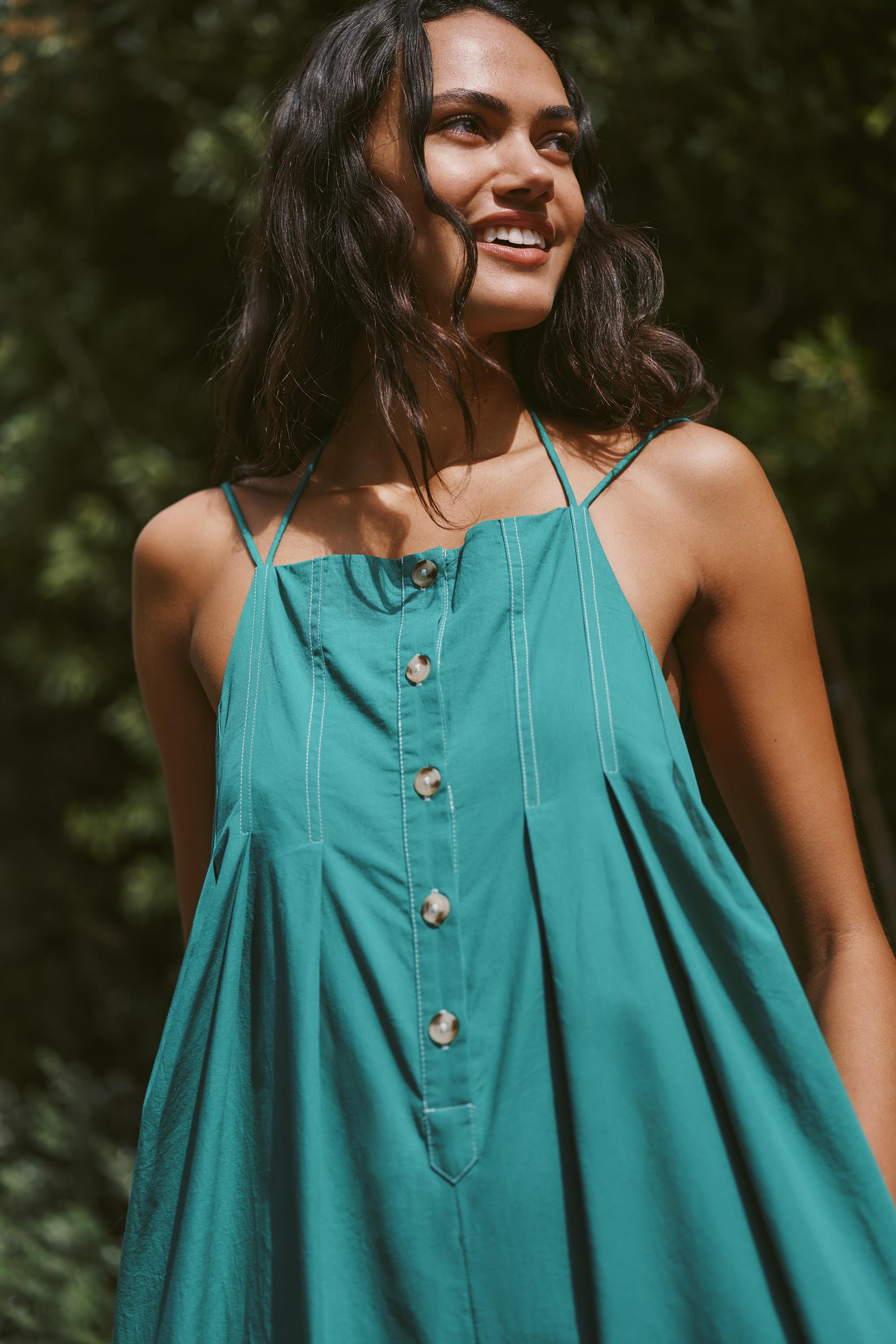 Button-Front Open-Back Jumpsuit — Image 3
