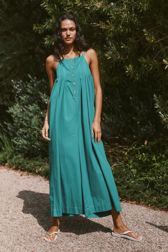 Celandine Button-Front Open-Back Jumpsuit | Anthropologie