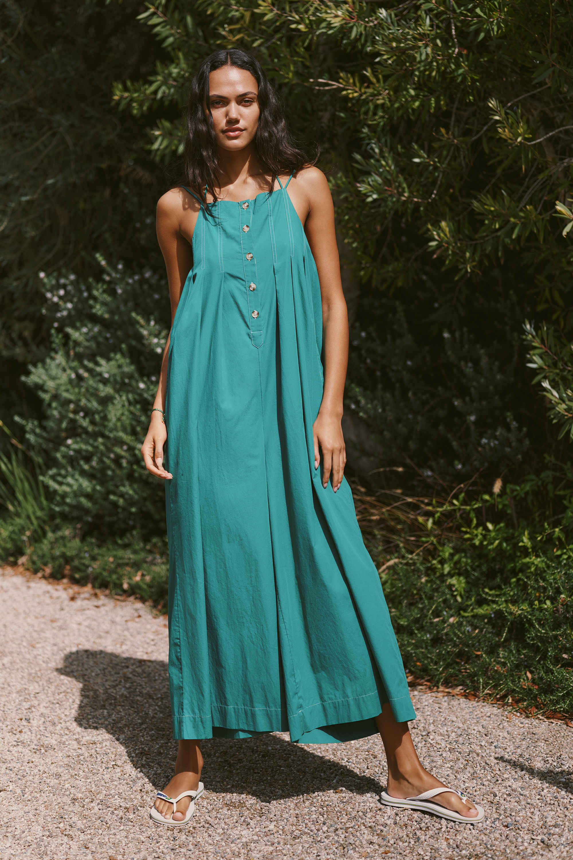 Button-Front Open-Back Jumpsuit — Image 4