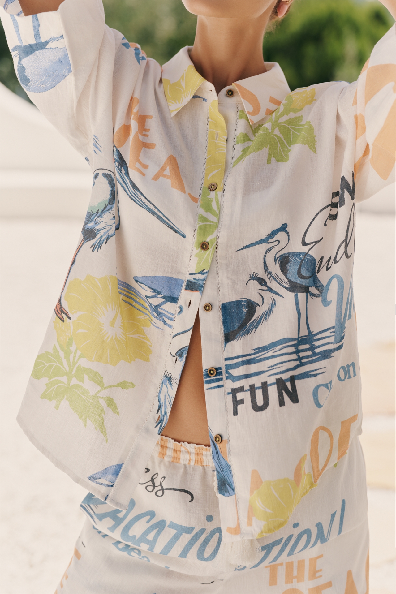 Celandine Linen Blend Buttondown Shirt
