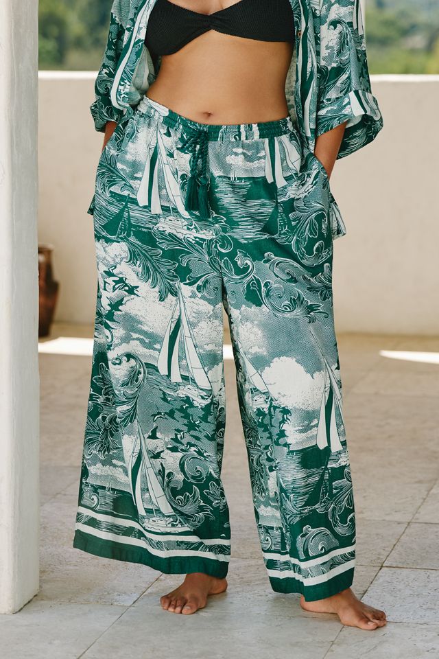Celandine Wide-Leg Pull-On Pants #5