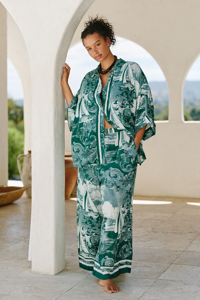 Celandine Wide-Leg Pull-On Pants #4