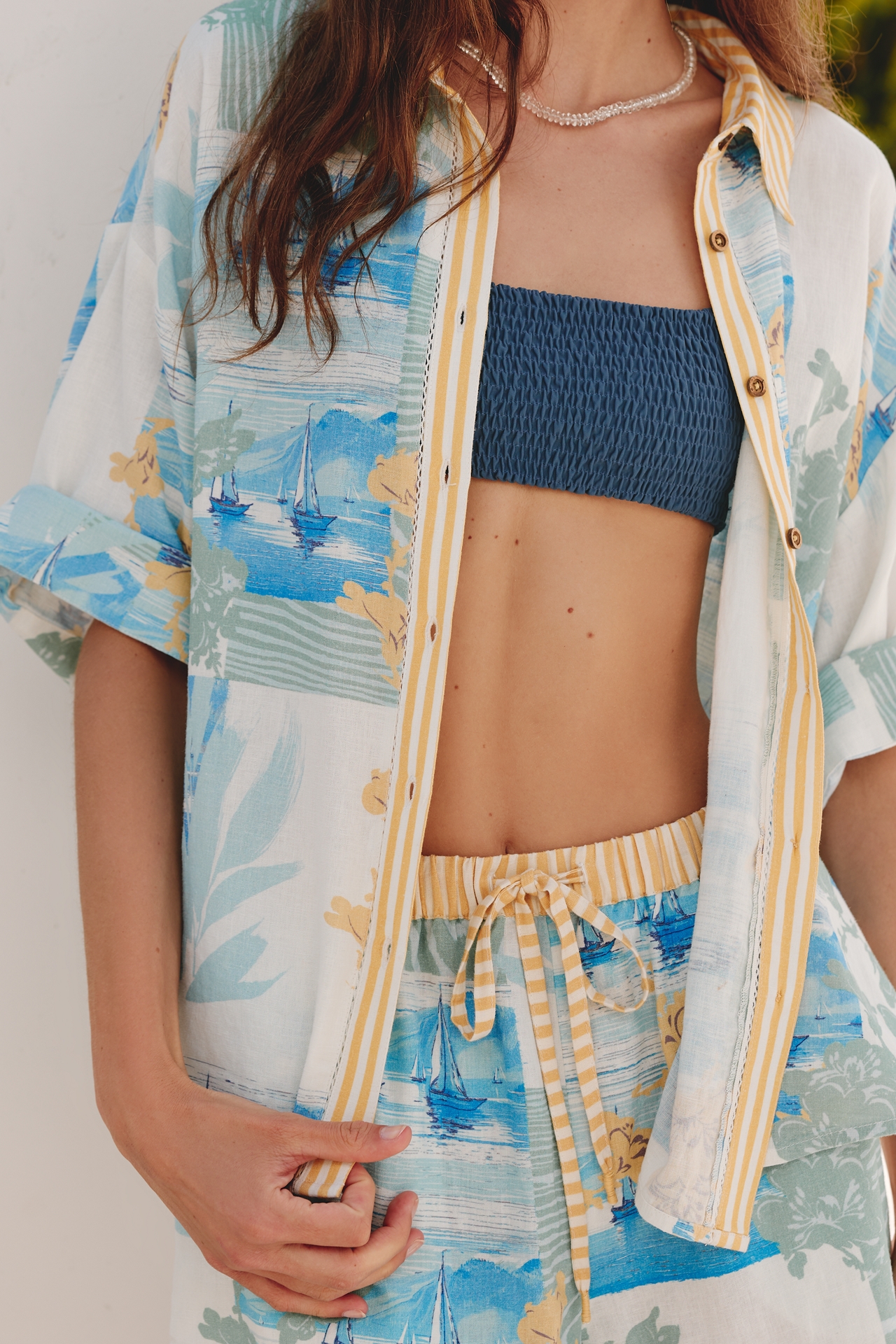 Celandine Linen-Blend Buttondown