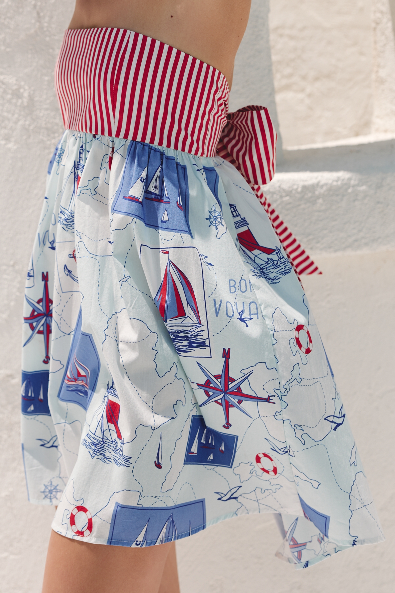 Celandine Cotton Printed Strapless Mini Dress