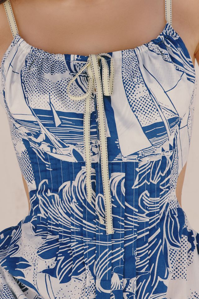 Celandine Lace-Up Open-Back Dress | Anthropologie