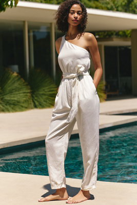 Celandine One-Shoulder Jumpsuit | Anthropologie