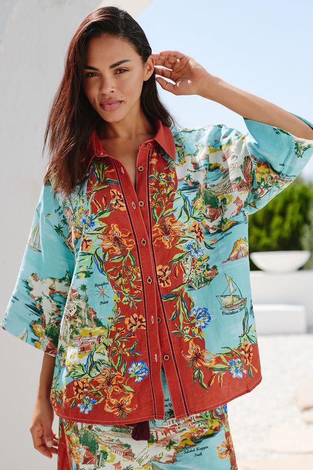 Celandine Short-Sleeve Buttondown Shirt #3