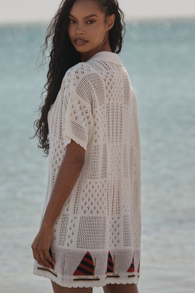 Celandine Short-Sleeve Knit Tunic Mini Dress #1