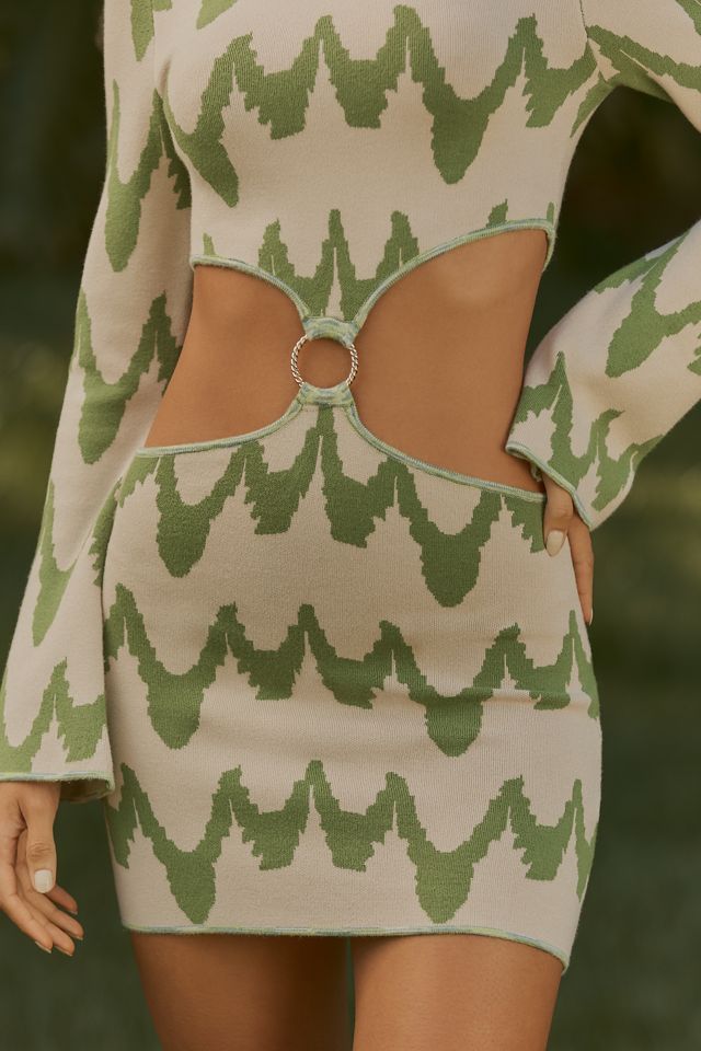 Celandine Long-Sleeve Side-Cutout Sweater Mini Dress #1