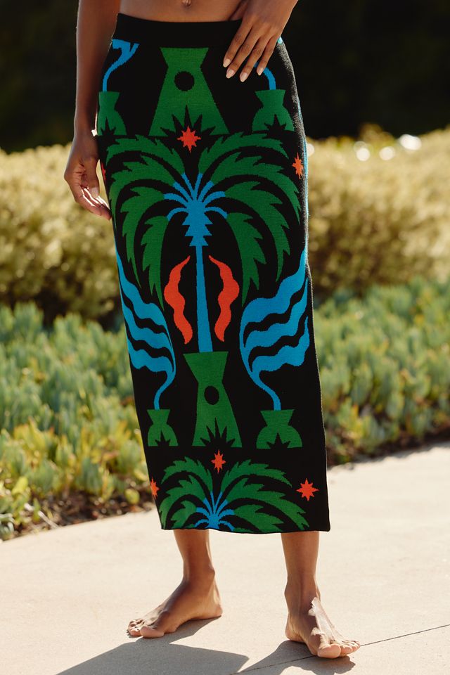 Tigre Indigo x Celandine Midi Skirt #1