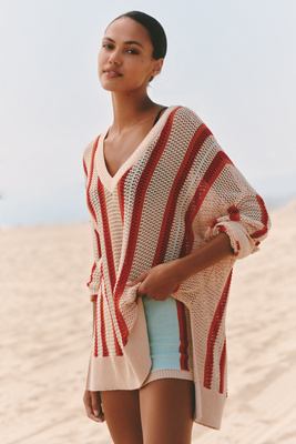 Pull surdimensionné à fentes latérales taille: XS chez Anthropologie - Celandine - Modalova