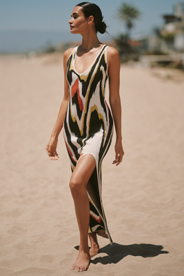 Robe mi-longue en maille sans manches taille: XS chez Anthropologie - Celandine - Modalova