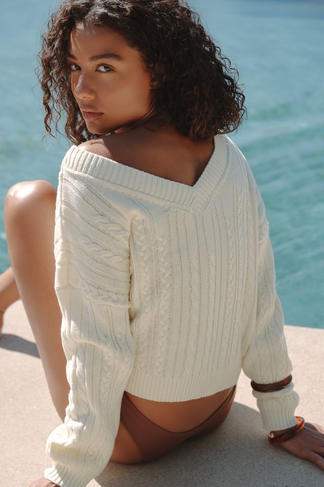 Celandine x Holly Francesca Boat-Neck Embroidered Heritage Sweater