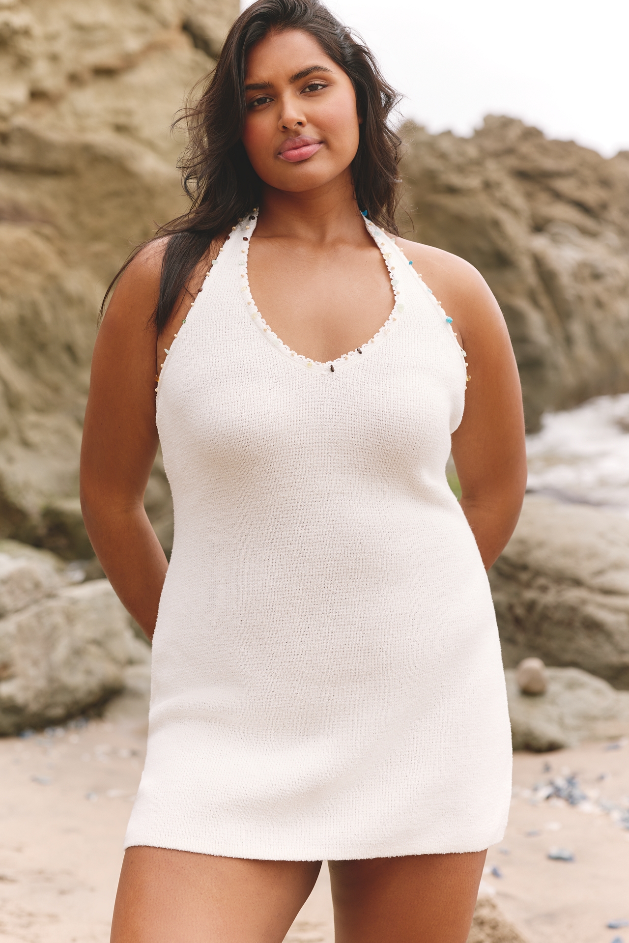 Celandine Halter Mini Sweater Dress