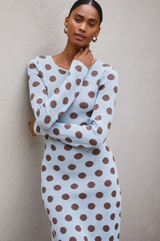 Celandine Textured Knit Long-Sleeve Midi Dress | Anthropologie
