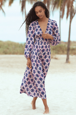 Electric & Rose Melody Printed Midi Dress In Multicolor