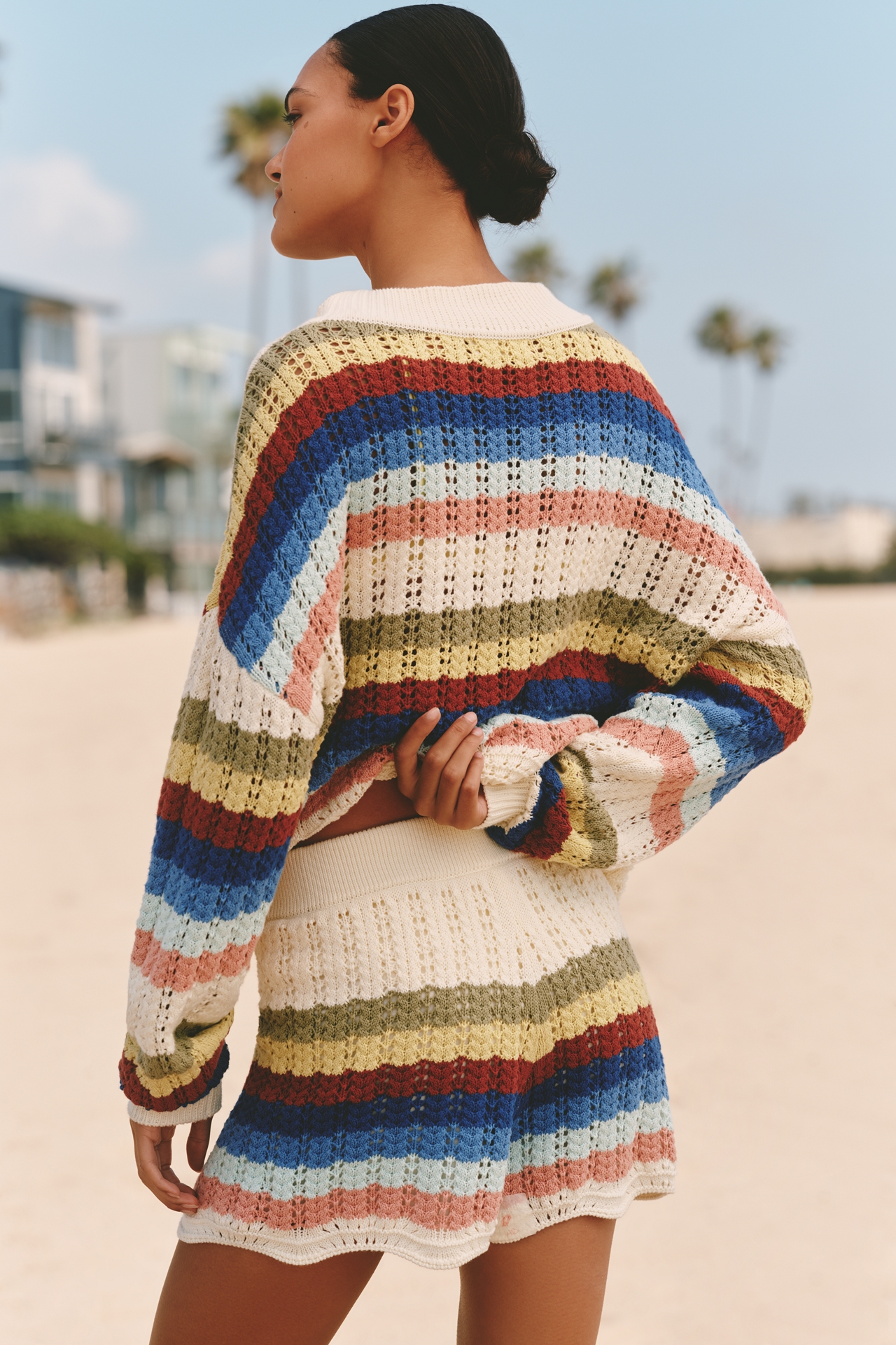 Electric & Rose Tina Crochet Sweater Shorts