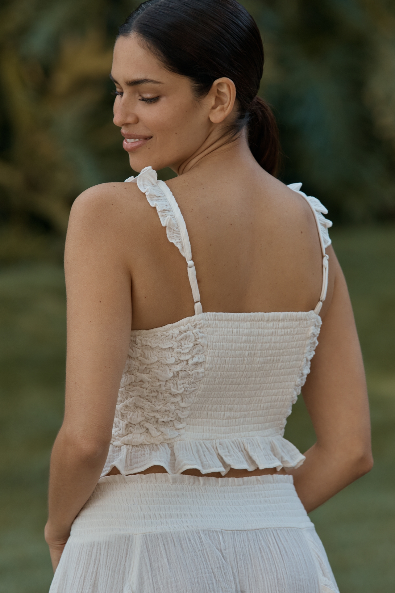 Celandine Smocked Crop Top