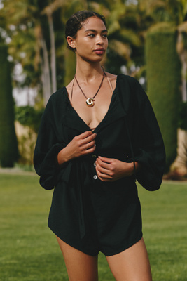 Celandine Balloon Romper | Anthropologie