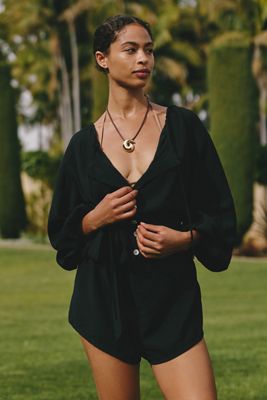 Mare Mare V-Neck Romper | Anthropologie