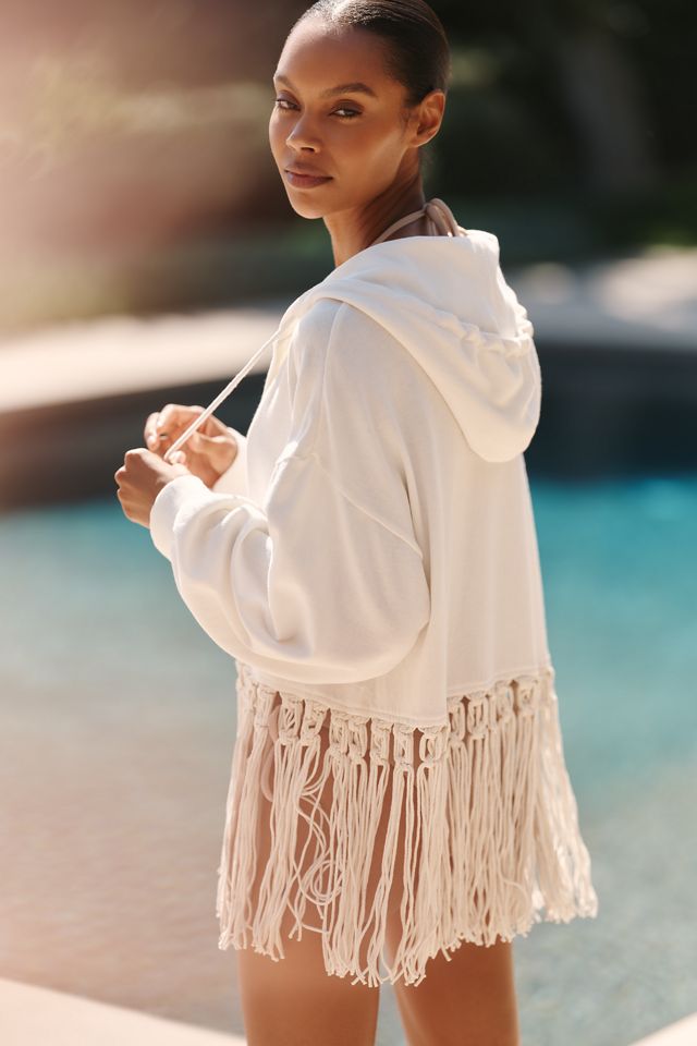 Celandine Macrame Fringe Sweatshirt  #1